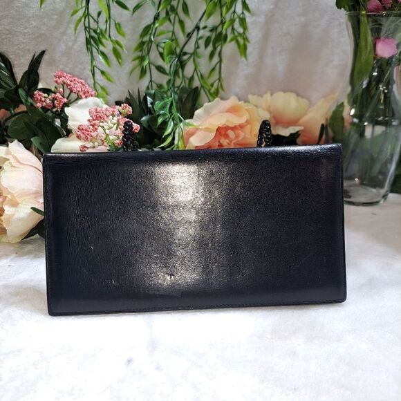 Dunhill Black Leather Checkbook Wallet - Picture 10 of 10